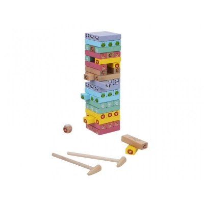 Turn din lemn Jenga cu animale